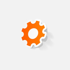 Paper clipped sticker: Manual pinion