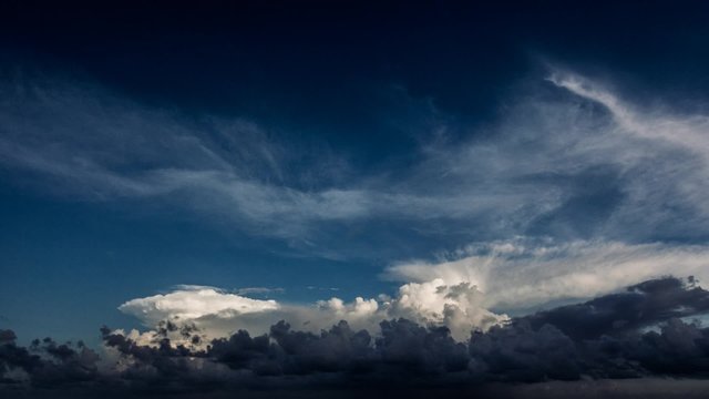 Time - lapse облака на закате.