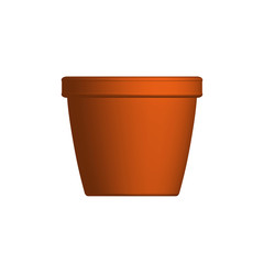 Illustration of flower pot,vector isolated on white background