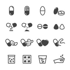 capsule and pill icons