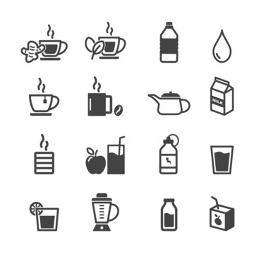 healthy drink icons