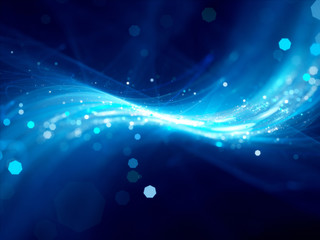 Obraz premium Blue glowing new technology background