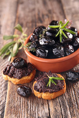 black olive and tapenade