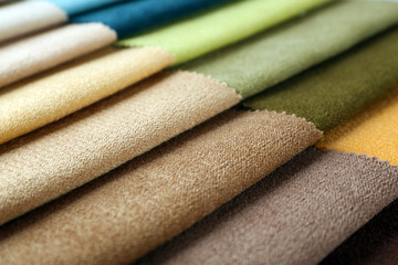 Scraps of colored tissue close up