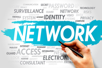 NETWORK word cloud, business concept