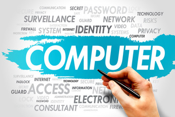 COMPUTER word cloud, business concept