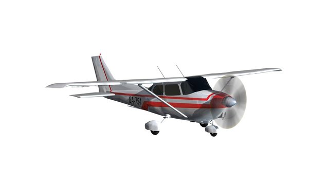 Most Popular Single Propeller Light Aircraft Isolated