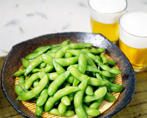 枝豆とビール