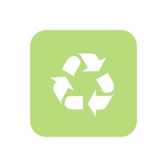 Icono reciclaje verde cuadro