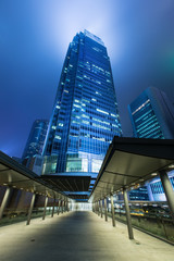 Plakat Hong Kong Business District at Night