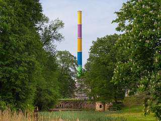 bunter schornstein in chemnitz