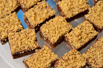 Walnut cakes on a plate