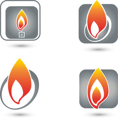 Feuer, Flame, Logos Sammlung