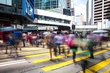 Pedestrians in Central of Hong Kong