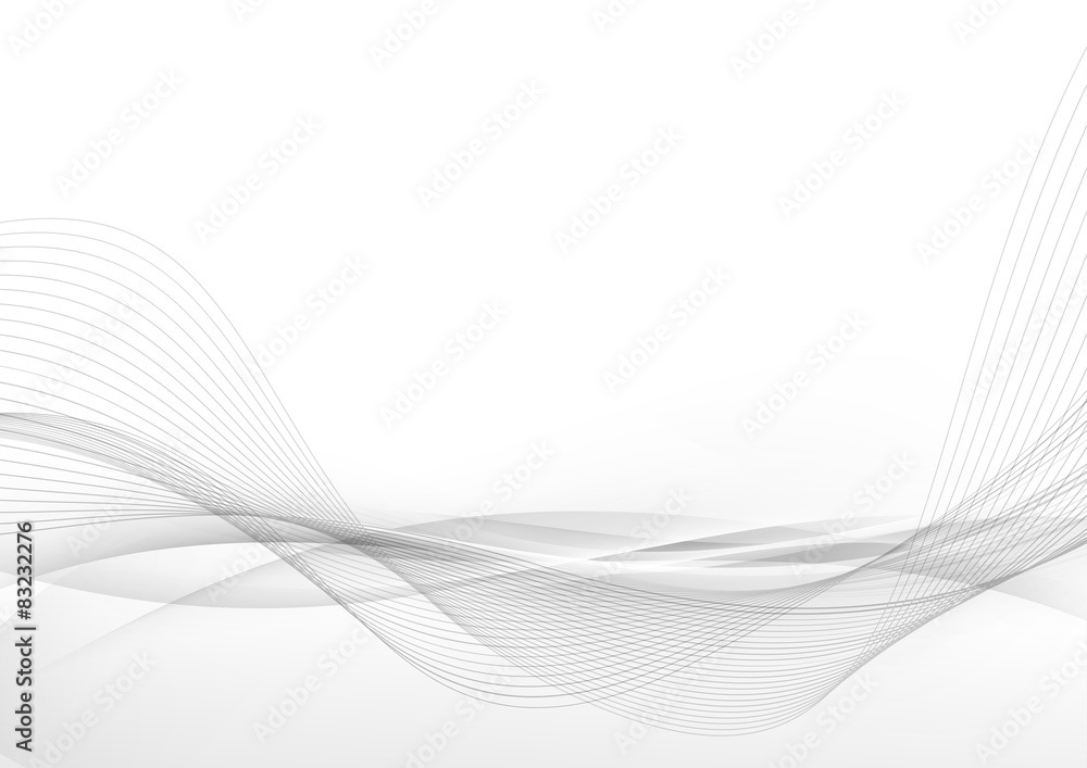 Canvas Prints elegant abstract smooth swoosh speed gray wave