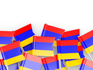 Fototapeta premium Flag pin of armenia