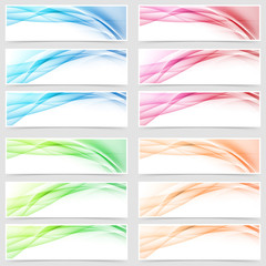 Bright smooth abstract line swoosh web footer