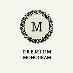 Stylish and graceful floral monogram design