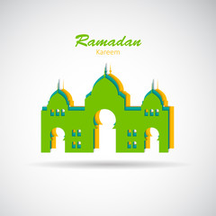 Background for Muslim Community Festival Vector Illustration