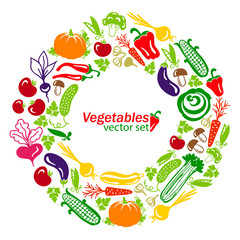 vegetables vector colored icons - 83233866