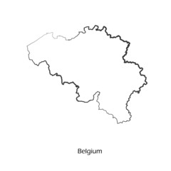 Obraz premium Map of Belgium for your design