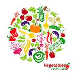 vegetables vector colored icons - 83234498