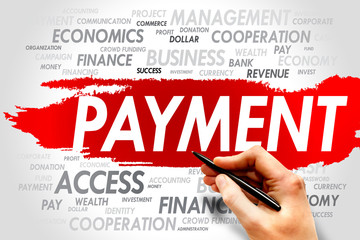 PAYMENT word cloud, business concept