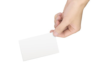 Obraz premium business concept: hand holding a business card