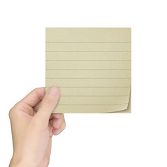 Fototapeta premium business concept: man's hand holding a note paper