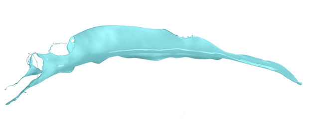 Blue splash isolated on white background