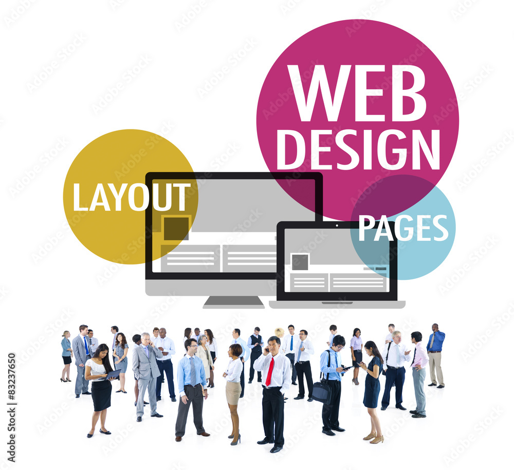 Poster web design content creative website responsive concept