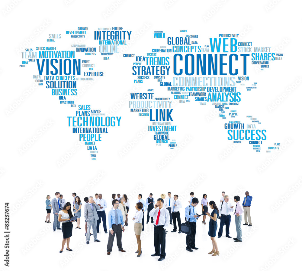 Poster connection social media internet link networking concept