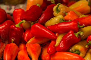 colorful capsicum or bell peppers natural background