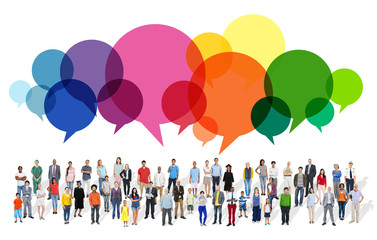 Casual People Message Talking Communication Concept