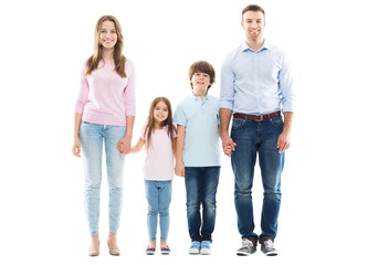 Fototapeta premium Young family with two kids