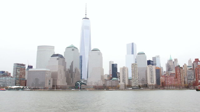 Manhattan and World Trade Center from ferry
