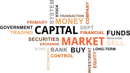 Fototapeta premium word cloud - capital market