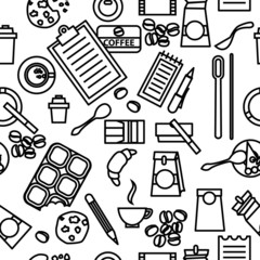 Coffee time vector seamless