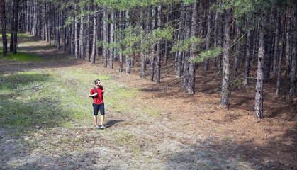 Obraz premium Boy with a backpack