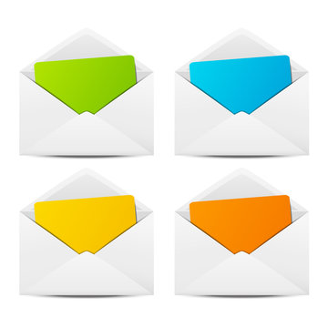 Paper envelopes with color cards