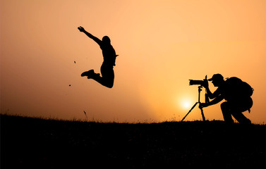 çılgın fotoğrafçı ve çılgın model