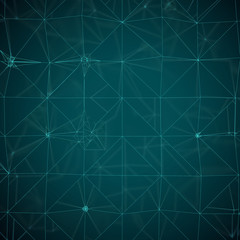 Background- net crated by turquoise triangles