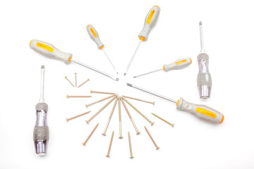 screwdrivers and screws