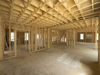 New house interior construction