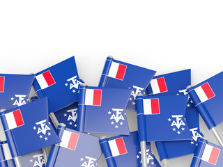 Flag pin of french southern territories