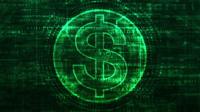 digital money - dollar