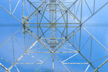 Obraz premium power lines against the sky