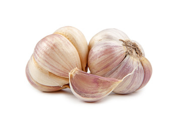 Beautiful garlic isolated on white background