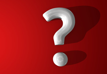 white 3d question mark