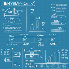 Big set of statistical business infographic elements.